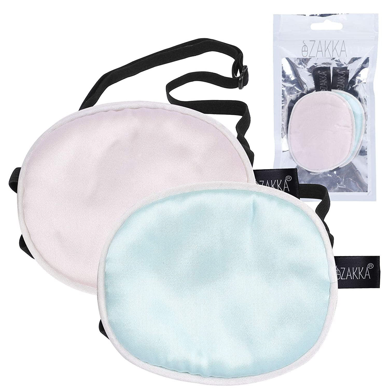 eZAKKA Eye Patch Elastic Silk Eye Patches Lazy Eye Patches for Adults