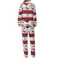 thumbnail image 3 of Guardurnaity Ropa de dormir navideña, pijamas a cuadros de manga larga con estampado de dibujos animados de Navidad, camisón a juego para la Pijama MUJER M, 3 of 6