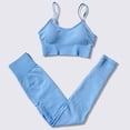 thumbnail image 2 of Conjunto de Yoga sin costuras para mujer, camisas de entrenamiento, pantalones deportivos, sujetador, trajes de gimnasio, conjuntos deportivos, 2 of 5