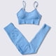 thumbnail image 2 of Conjunto de Yoga sin costuras para mujer, camisas de entrenamiento, pantalones deportivos, sujetador, trajes de gimnasio, conjuntos deportivos, 2 of 5