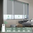 thumbnail image 2 of Yoolax Motorized Blinds Shade Custom Smart Electric Roller Shade Waterproof Window Blinds(Vinyl Light Grey,37"W x 72"H), 2 of 5