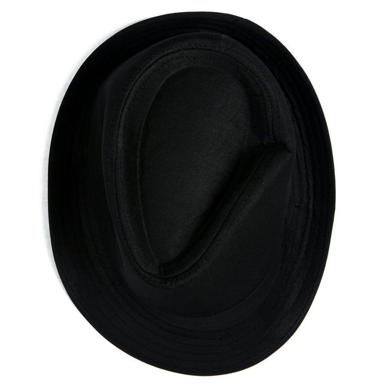 HDE Kid s Short Brim Trilby Fedora Hat Black Walmart