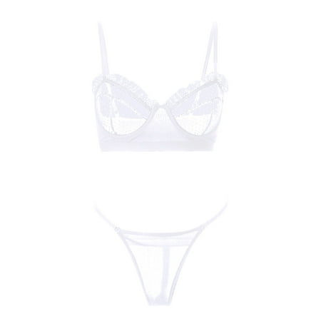 Yuhangmm Ladies Fashion Lace Thin Sexy Underwear Sexy Underwear Set. Womens Lingerie Corset with Garter And Stockings