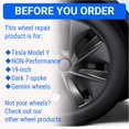 Premium Tesla Wheel Touch Up Paint for Model Y 20inch Black Induction