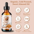thumbnail image 3 of Organic Cold-Pressed Sweet Almond Oil 100% Pure Skin Hair Massage Oil, 3 of 8