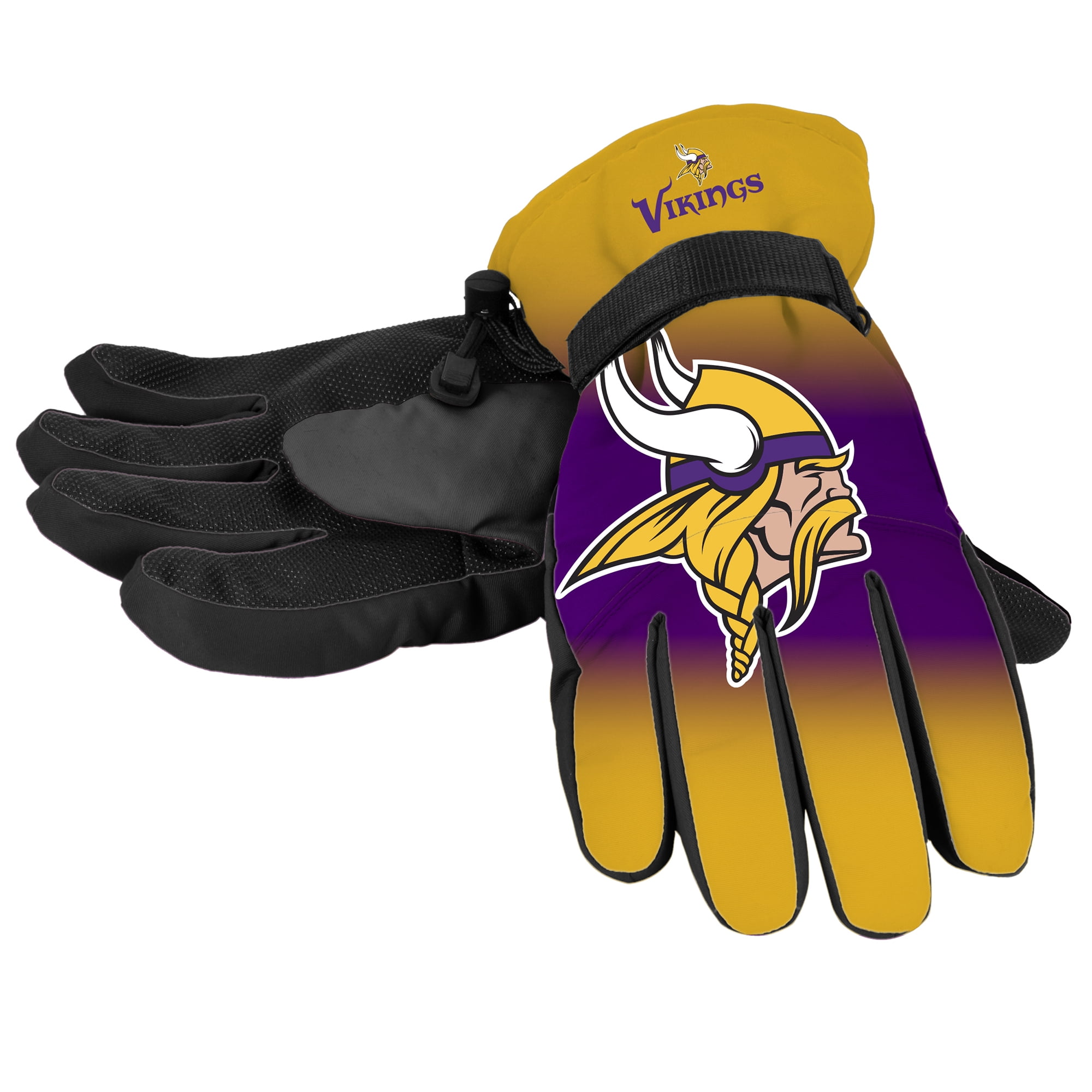Forever Collectibles NFL Gradient Big Logo Insulated Gloves-Small Medium, Minnesota Vikings by Forever Collectible