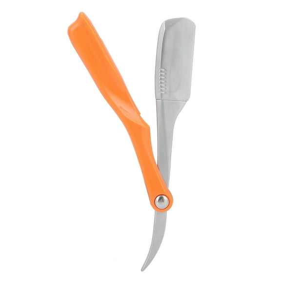 Vintage Barber Straight Shaver Stainless Steel Manual Men's Shaving Straight Edge Shaver Holder Without Blade Couleur orange