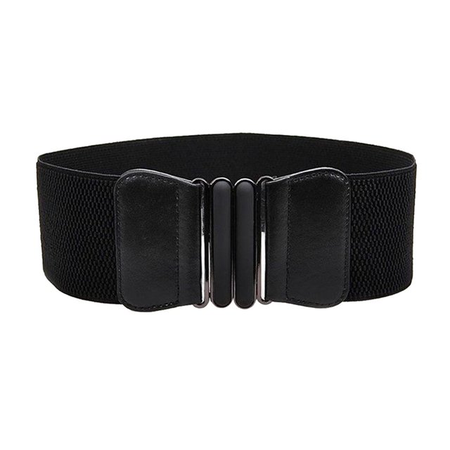 Cinturón ancho de vestir Zulema estilo vintage negro para mujer