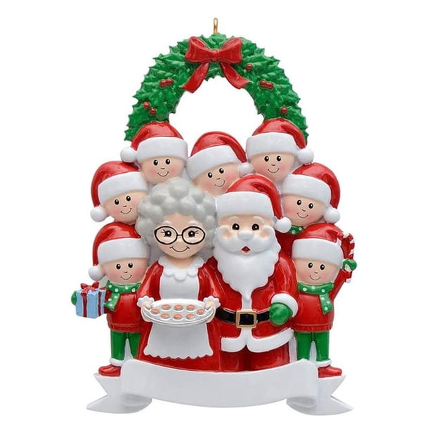 Billuyoard Decoraciones para árboles de Navidad Árbol de Navidad familiar Colgante colgante Colgador de resina de Navidad Regalo para amigos y familiares Kits de decoración para fiestas No.7 Billuyoard HA040056-07