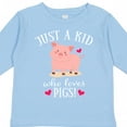 thumbnail image 4 of Inktastic Just a Kid Who Loves Pigs Boys or Girls Long Sleeve Toddler T-Shirt, 4 of 5