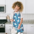 thumbnail image 4 of Blue Stars and Baseballs Pattern Kids Aprons for Girls and Boys,Adjustable Neck Strap Toddler Aprons for Kids Cooking Baking, 4 of 7