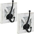 thumbnail image 1 of Autumn Alley Farmhouse Bathroom Decor White Hooks Towel Hook Coat Hooks and Robe Hooks for Bathroom Farmhouse Wall Decor Wall Mounted Rustic Wall Decor Hooks 2 Pack White, 1 of 1