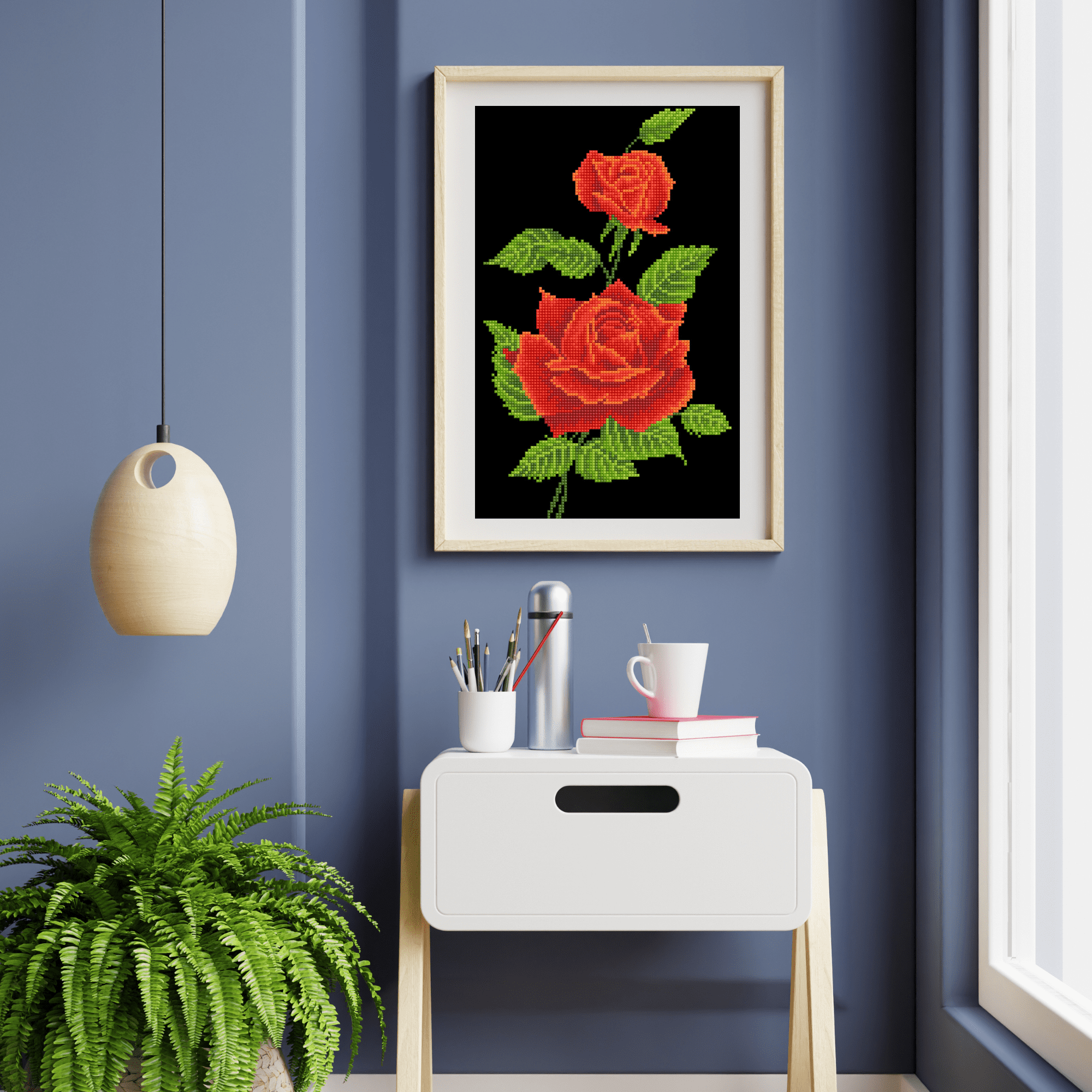 Diamond Dotz Red Rose Corsage Diamond Painting Kits for Adults - Diamond Art Kits a Relaxing Creative Craft Kit with Dotz Gems 16.5x10.6