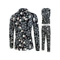 thumbnail image 2 of Franhais Men Christmas Suit Funny Long Sleeve Single Breasted Jacket with Vest Pants Set Formal Outfit, 2 of 9