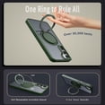 thumbnail image 4 of Ring Case for Galaxy S23,Compatible with MagSafe with 360° Ring Stand Shockproof Protection Cover Case for Samsung Galaxy S23 Green, 4 of 12