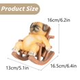 thumbnail image 3 of Desktop Dress up Rocking Chair Animal Statue Small Sculpture Desktop Decoration Reclining Chair Animal Desktop Realistic Gift Pet Statue Animal Home Decoration Suitable for Offi, 3 of 7