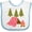 White and Blue, variant on Inktastic Summer Camp Girls Camping Girls Baby Bib
