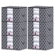 thumbnail image 1 of Organizador de bolsas de almacenamiento de ropa sucia plegable grande de 6 uds con asas cremallera y diseño de ventana visual transparente, 1 of 8