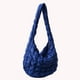 thumbnail image 2 of Bolso Acolchado Algodón Bolso Hombro A Cuadros Acolchado Informal para Ir Compras (azul Oscuro), 2 of 9