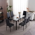 thumbnail image 4 of Dining Chairs Set of 6, Paproos PU Leather Kitchen Chairs with Metal Legs, Modern Dining Room Side Chairs Set with High Back for Kitchen Living Room, Black(Table Not Included), 4 of 9
