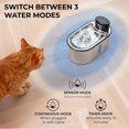 thumbnail image 4 of Fuente de agua inalámbrica para gatos LIPPUP de 3,2 L de acero inoxidable, 4 of 9