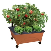 City Picker Patio Grow Box – Raised Bed with Self-Watering, Improved Aeration, Mobile Casters