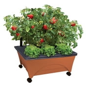 City Picker Raised Bed Grow Box - Self Watering and Improved Aeration - Mobile Unit with Casters