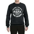 thumbnail image 2 of Wild Bobby, Papa Man Myth Legend Funny Dad Uncle Papa Granpa Dad Gift, Father's Day, Unisex Crewneck Graphic Sweatshirt, Black, 4X-Large, 2 of 4
