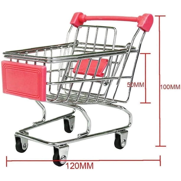 Mini carrito de la compra con asiento para niños abatible y ruedas giratorias, ideal para la cocina de la oficina o el hogar en general, rojo