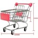 thumbnail image 1 of Mini carrito de la compra con asiento para niños abatible y ruedas giratorias, ideal para la cocina de la oficina o el hogar en general, rojo, 1 of 2