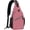 Dusty Rose, variant on Polyester Sling Bag Backpack Travel Hiking Outdoor Sport Crossbody Shoulder Bag Multipurpose Daypack for Women Men, Camel Base World Map