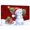 Crimson, variant on Canvas Wall Art, Christmas Framed Artwork for Living Room, Cartoon Snowman Pine Trees Snowflake Crimson Gallery Wrapped Canvas Prints Art Ready to Hang Wall Decor for Bathroom Hallway, 10"x8"