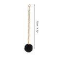 thumbnail image 2 of Unique Bargains 1 Pc Furry Ball Cup Chain Water Cup Pendant Black Alloy Imitation Rabbit Fur, 2 of 5
