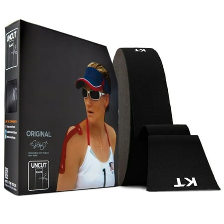 KT Tape Kinesiology Therapeutic Tape Original Cotton 125 ft Uncut Black