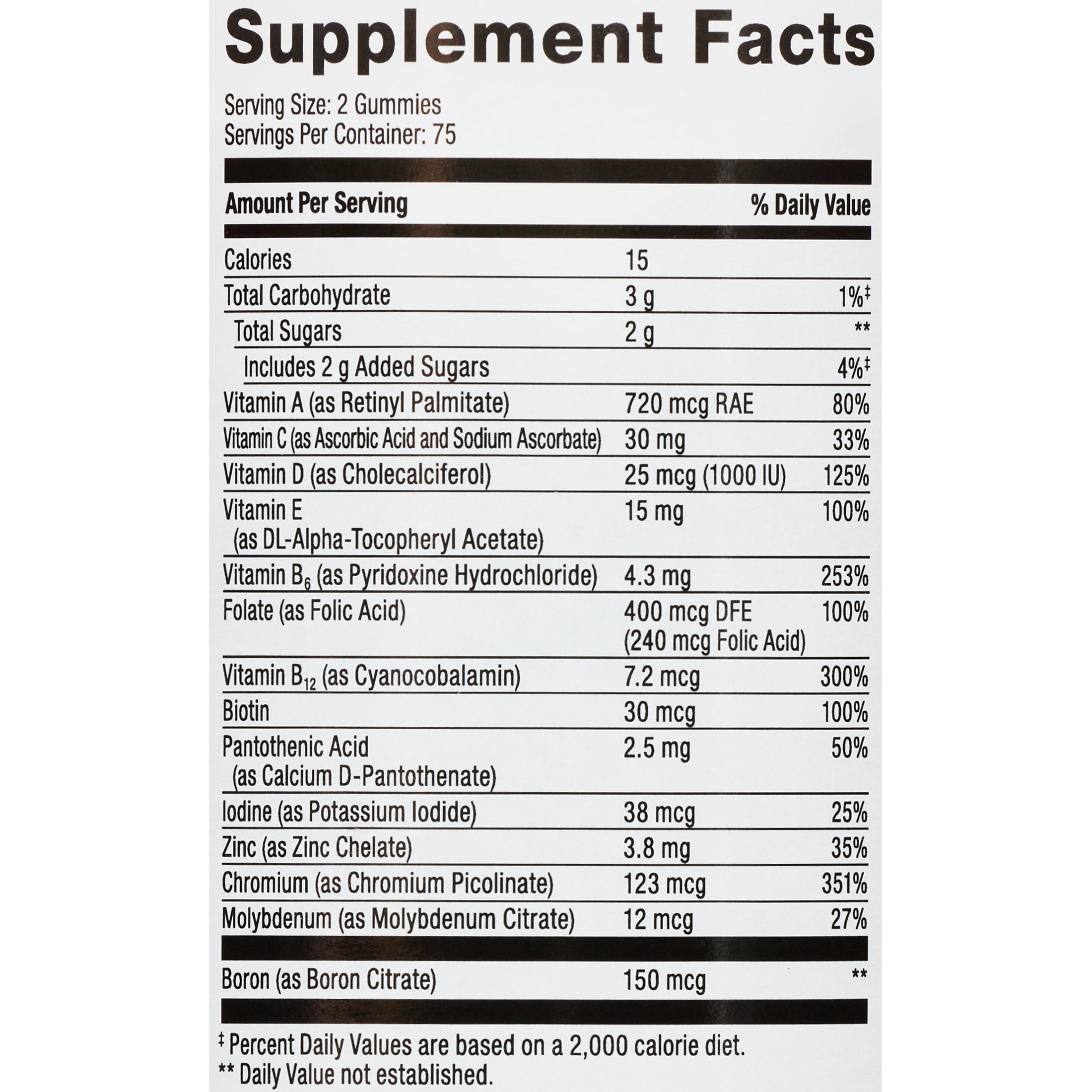 Equate Men's Multivitamin Gummies for General Health, Mixed Berry, 150 Count, Compare to Vitafusion Men's Multivitamin
