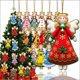 thumbnail image 1 of 16 adornos de ángeles de madera de colores para fiestas en interiores con colgantes para el hogar, 1 of 8