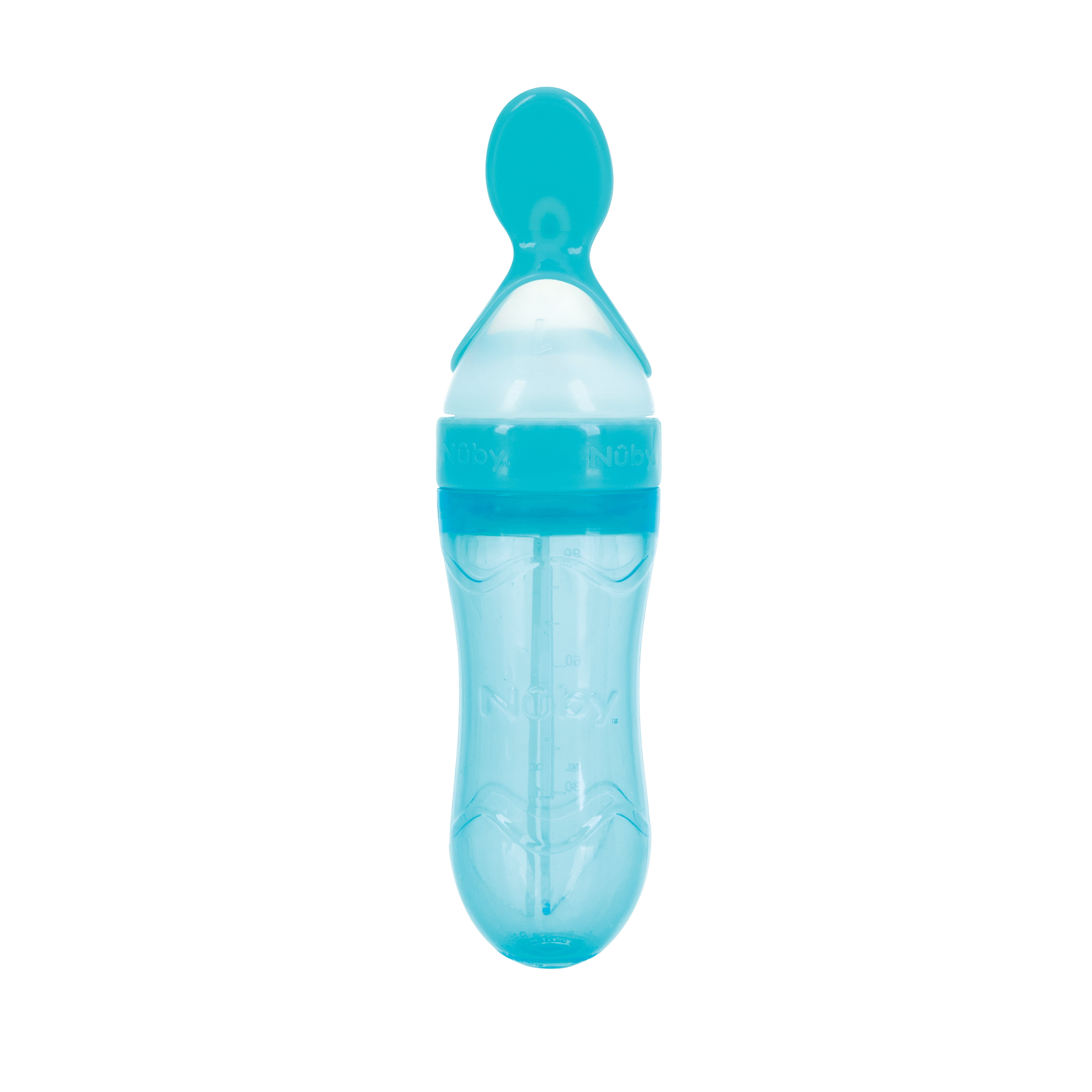 Squeezy Silicone Anti-Colic Bottle - 8 oz, Aqua