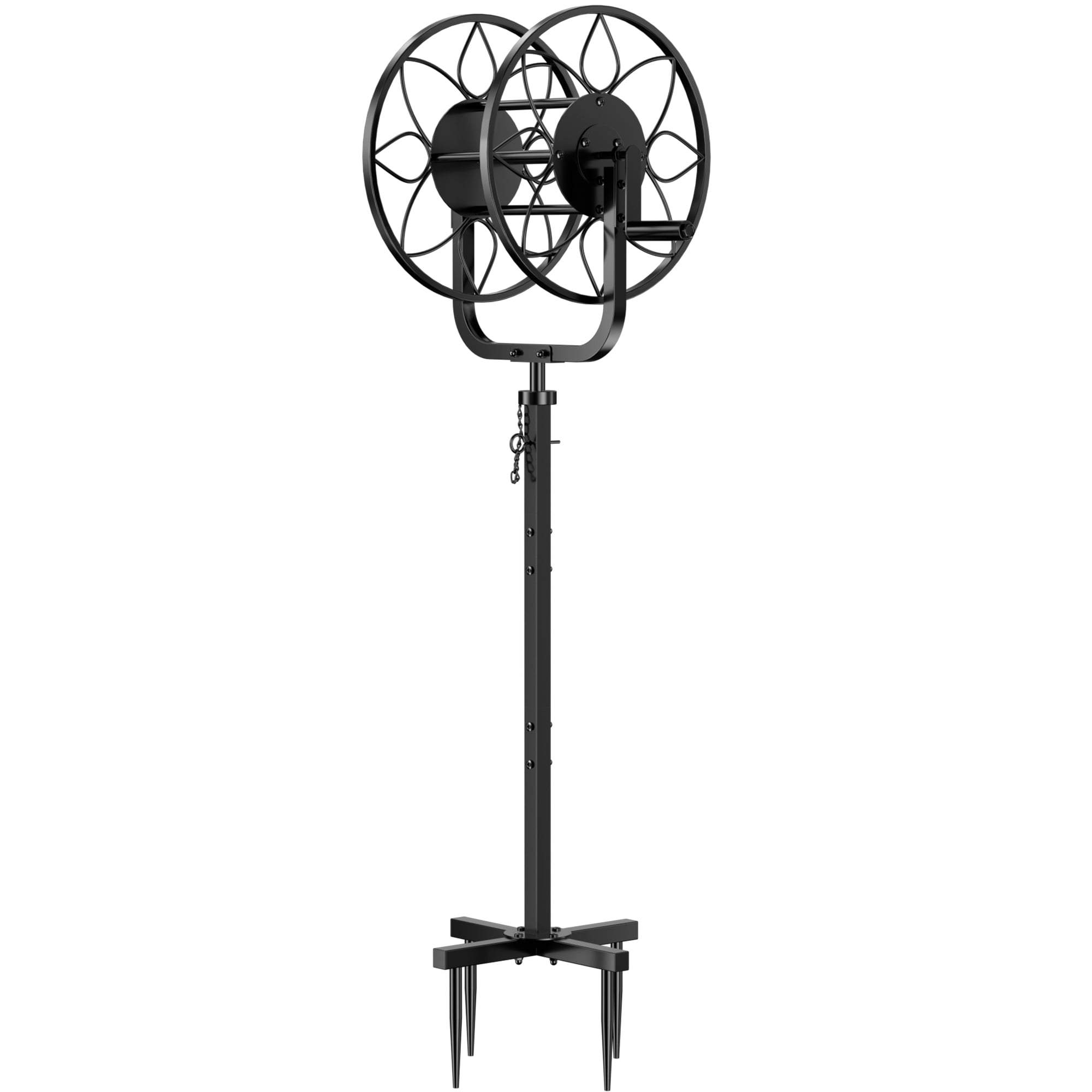 EVEAGE Garden Hose Reel Holder Freestanding 360 Degree Rotate Reel