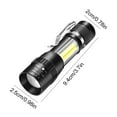 thumbnail image 3 of LED Flashlight 1000 Lumens | Zoomable Rechargeable Handheld Torch | 3 Modes High-Low-Strobe | IPX6 Waterproof | USB Charging | Long Range | Compact Lightweight | 9.3x2.5cm | Includes Cable, 3 of 9