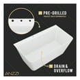 thumbnail image 5 of Vault Series 67 in. x 32 in. Flat Bottom Acrylic Freestanding 77 Gallon Soaking Bathtub with Center Drain in White, 5 of 7