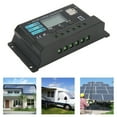 thumbnail image 4 of Controlador De Panel Solar 12V 24V Pantalla LCD Con USB, Compatible Con Batería De Litio, Protección De Circuito, Fácil Operación, 4 of 7