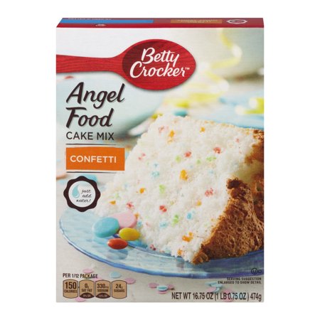 Betty Crocker ® Fat Free Confetti Angel Food Cake Mix 16.75 oz Box, 16.75 OZ