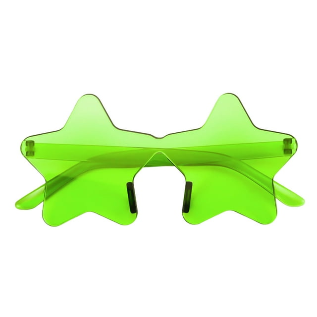 Frameless Star Shaped Sunglasses Transparent Candy Colored Party Glasses for Events and Celebrations