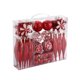 thumbnail image 3 of 40 piezas de adornos navideños decorativos, pequeños colgantes navideños, bolas de cristal navideñas colgantes para decoración festiva de fiesta de rojo, 3 of 8