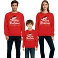 thumbnail image 4 of RXMEKW Chandail à Capuche Imprimé de Noël pour Femmes et Enfants, Ensemble de Chemise à Manches Longues et Col Rond Assorti pour Photos de Vacances et Tenue Décontractée, 4 of 7