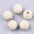 thumbnail image 3 of Natural Wood Beads Beehive Beads White 12x11mm Hole: 3mm, 3 of 3