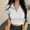 White, variant on Women Summer Tops Cheap Short Sleeve Blouse Cropped Womens Tops Casual Summer Solid Tshirts Tee Shirts for Women