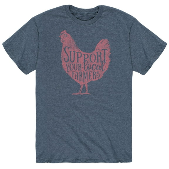 Country Casuals - Support Your Local Farmers Chicken - Men's Short Sleeve Graphic T-Shirt