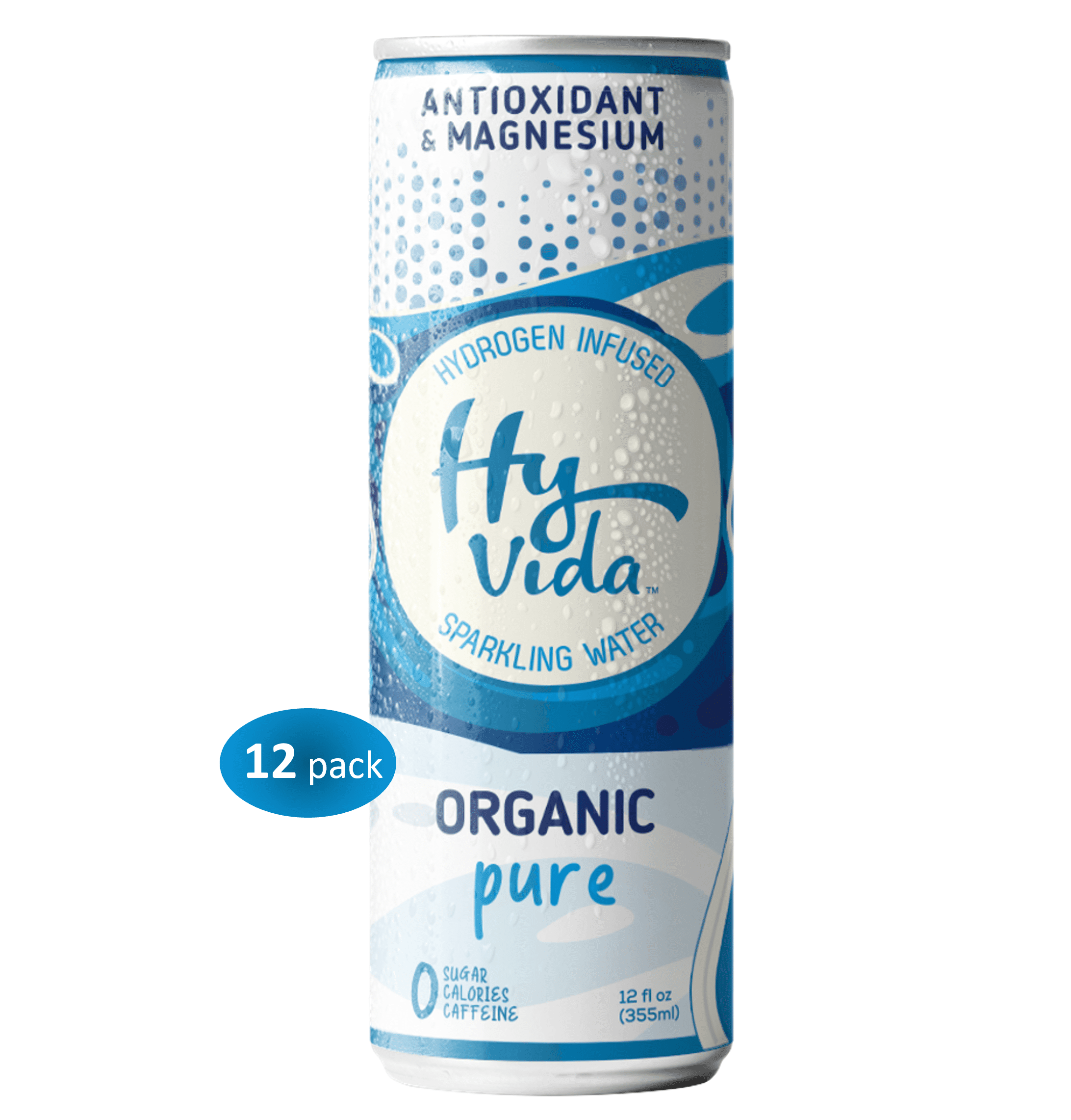 HyVida Organic PURE Hydrogen & Magnesium Infused Sparkling Water