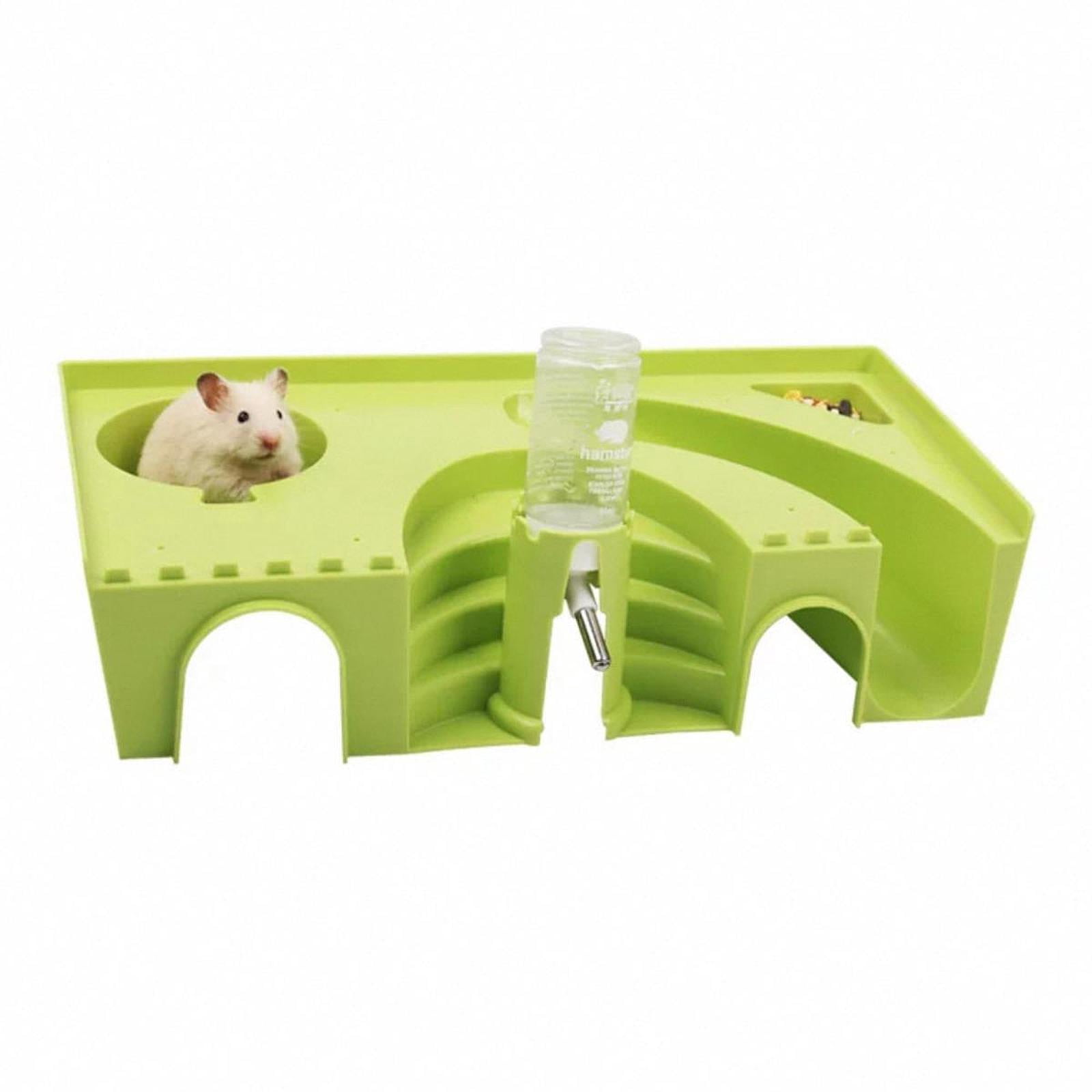 EHJRE Hamster Exercise Toy Hamster Platform Cave Fun Educational Toy Playing Gerbil Hideout Small Animal Toy for Rats Mouse Gerbils green